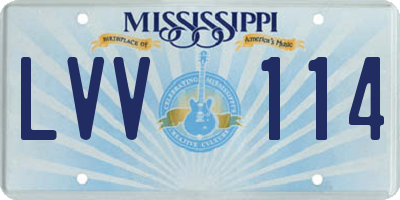 MS license plate LVV114