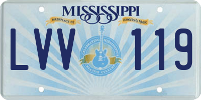 MS license plate LVV119