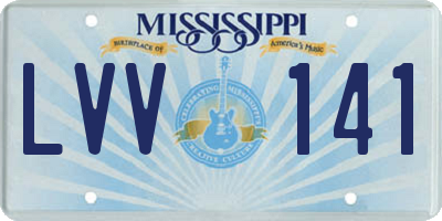 MS license plate LVV141