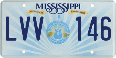 MS license plate LVV146