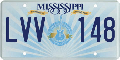 MS license plate LVV148