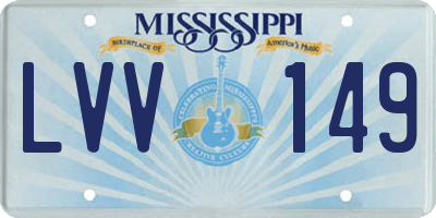 MS license plate LVV149