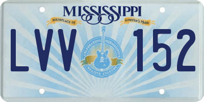 MS license plate LVV152