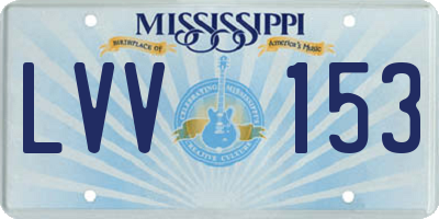 MS license plate LVV153