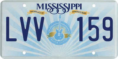 MS license plate LVV159