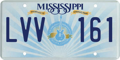 MS license plate LVV161