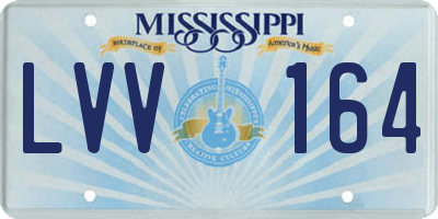 MS license plate LVV164