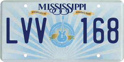 MS license plate LVV168