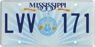 MS license plate LVV171