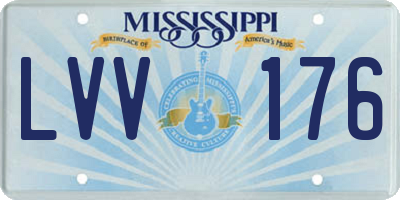 MS license plate LVV176