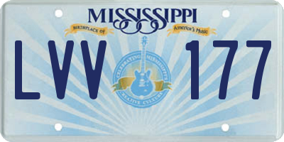MS license plate LVV177
