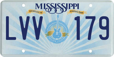MS license plate LVV179