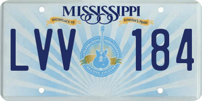 MS license plate LVV184