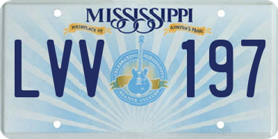 MS license plate LVV197