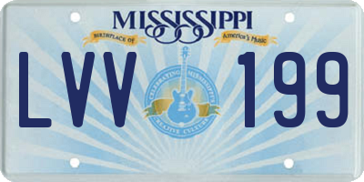MS license plate LVV199