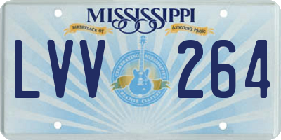 MS license plate LVV264