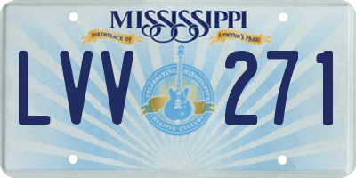 MS license plate LVV271