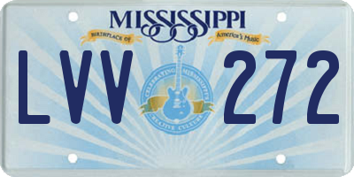 MS license plate LVV272