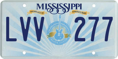 MS license plate LVV277