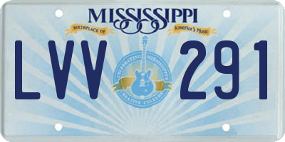 MS license plate LVV291