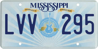 MS license plate LVV295