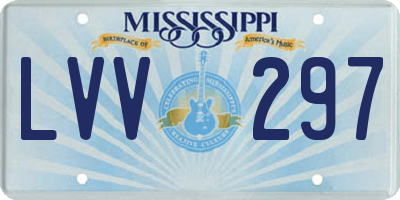 MS license plate LVV297