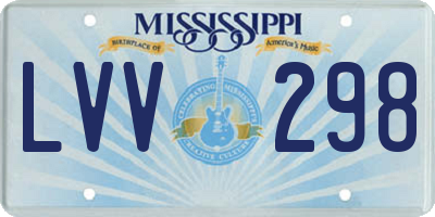 MS license plate LVV298