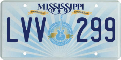 MS license plate LVV299