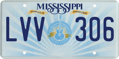 MS license plate LVV306
