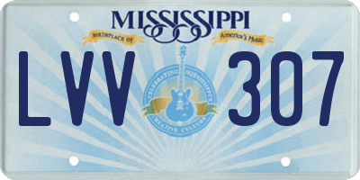 MS license plate LVV307