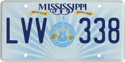 MS license plate LVV338