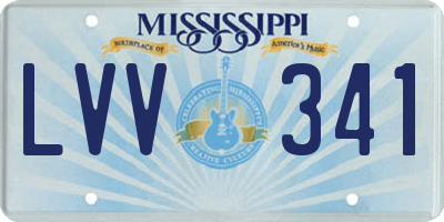 MS license plate LVV341