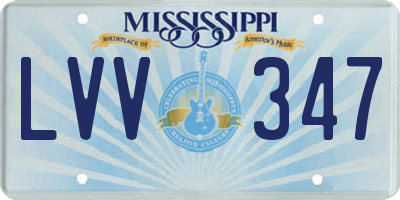MS license plate LVV347