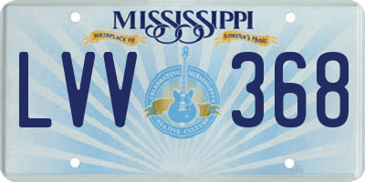 MS license plate LVV368