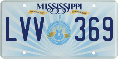 MS license plate LVV369