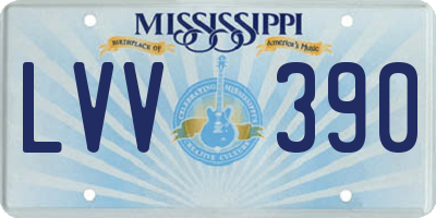 MS license plate LVV390