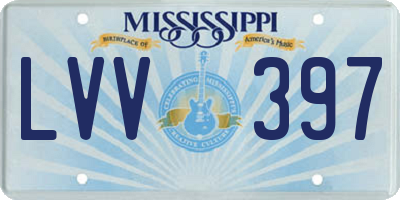 MS license plate LVV397