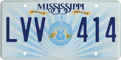MS license plate LVV414