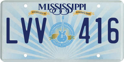 MS license plate LVV416