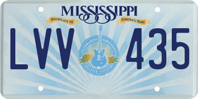 MS license plate LVV435