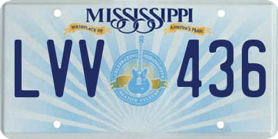 MS license plate LVV436