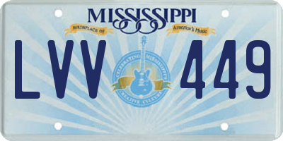 MS license plate LVV449