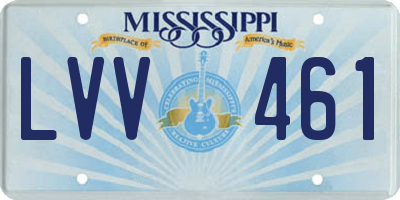 MS license plate LVV461