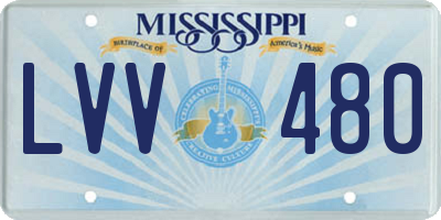 MS license plate LVV480