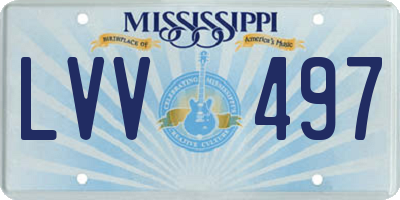 MS license plate LVV497