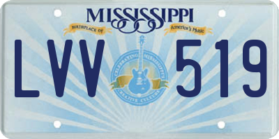 MS license plate LVV519