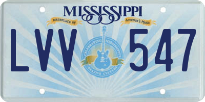 MS license plate LVV547