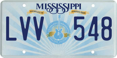 MS license plate LVV548