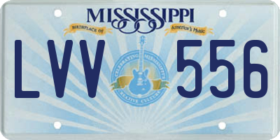 MS license plate LVV556