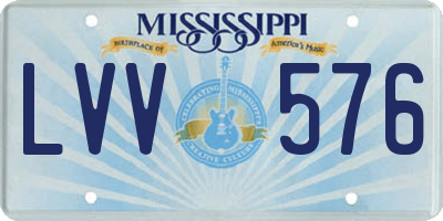 MS license plate LVV576
